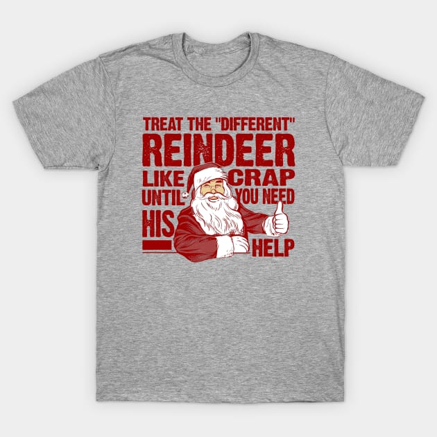 Santa Did Rudolph Dirty T-Shirt by PopCultureShirts